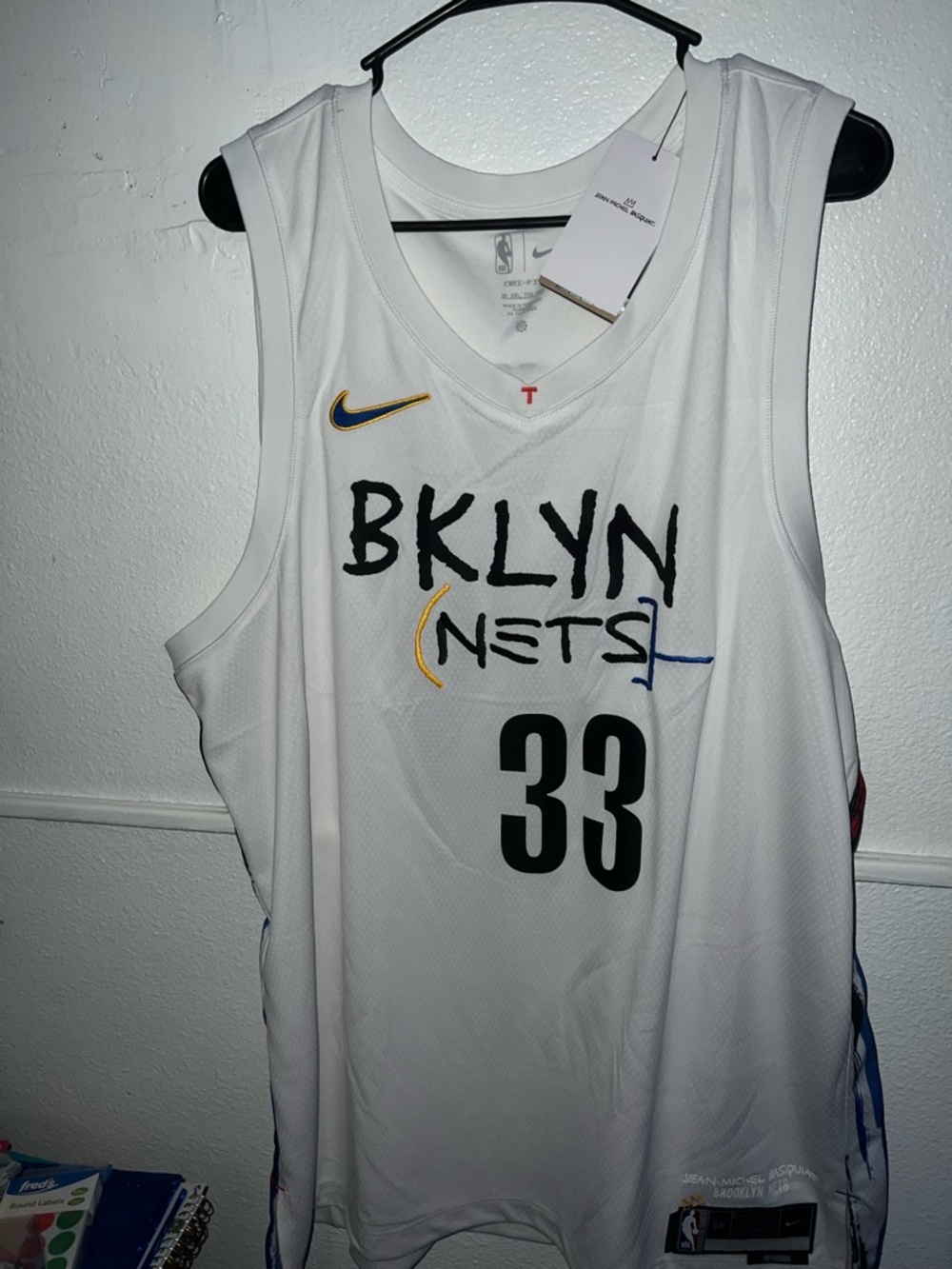Nike White Brooklyn Nets Jersey - #33